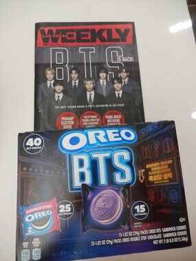 BTS (Bangtan Boys) Empty Oreo Box & Las Vegas Weekly Magazine (May 21-27, 2026)
